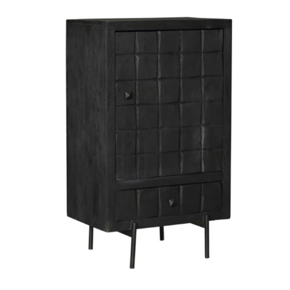 Kabinet Kast Brandy Zwart | 1 deur 1 lade