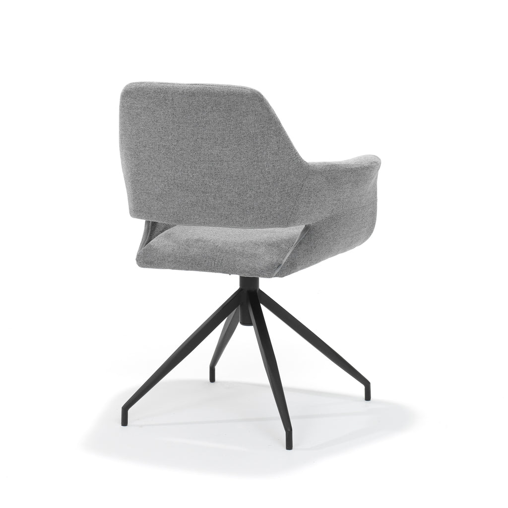 katy fauteuil m4 - stof belfast grijs - draaivoet