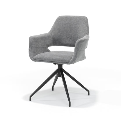 Katy fauteuil M4 - Stof Belfast Grijs - draaivoet