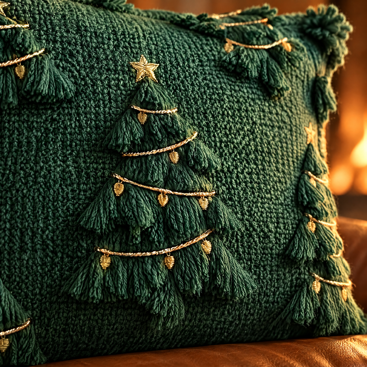 Twee decoratieve kussenhoezen van 45 bij 45 centimeter voor kerst
