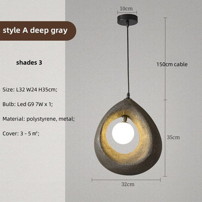 Elegante Ronde Wabi Sabi Hanglamp voor een Warm en Sfeervol Interieur