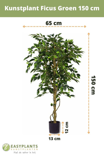 Kunstplant Ficus Groen 150 cm