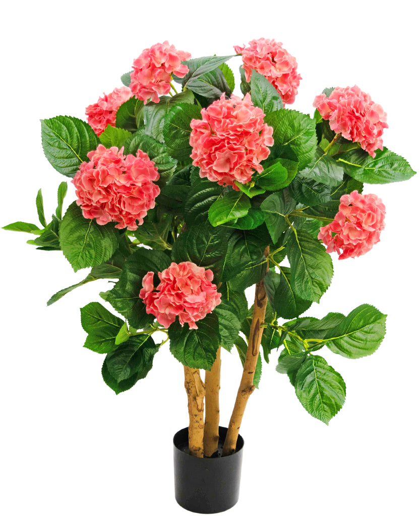 kunstmatige hortensia plant 85 cm roze