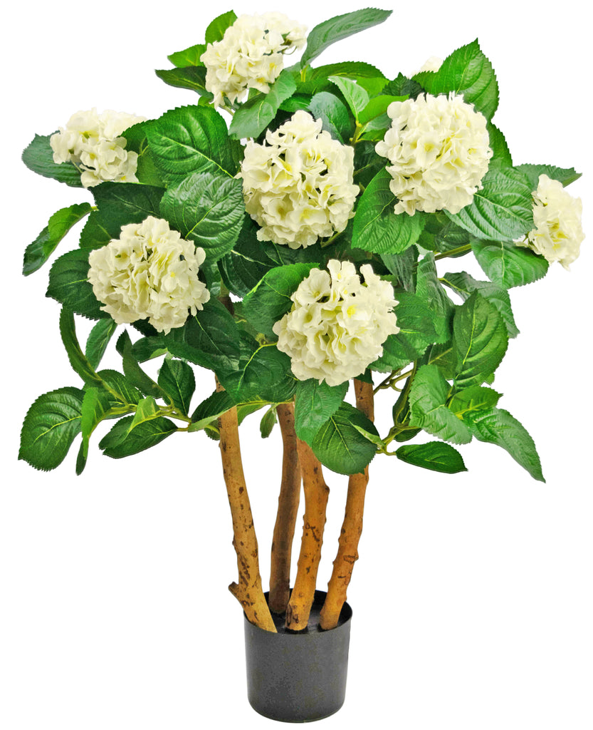 kunstmatige hortensia plant van 85 cm in het wit