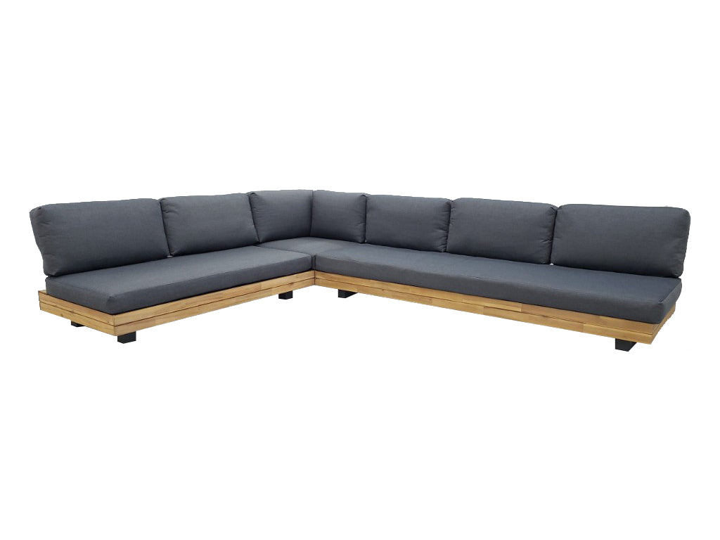 los angeles lounge hoekkast (1 x 2-zitsbank 1 x 3-zitsbank 1 x hoekstuk) (000314) - metalen staal gepoedercoat antraciet