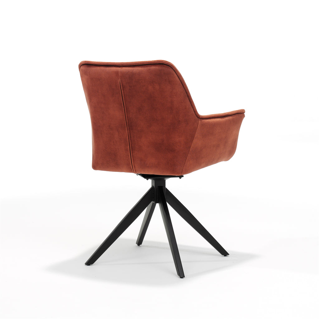 magnus fauteuil - stof aurora copper - draaivoet