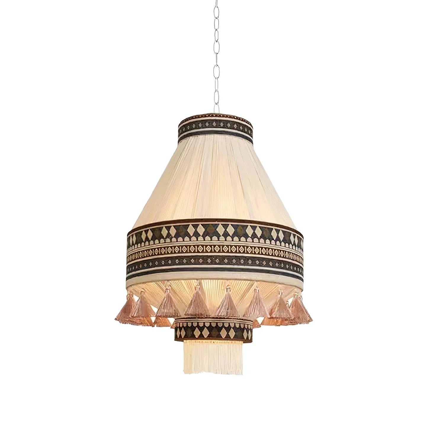 chic bohemian fringe pendant light