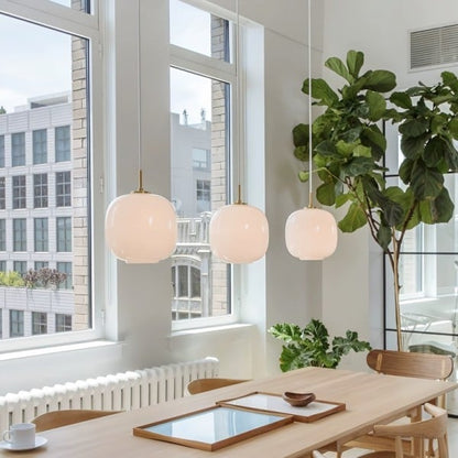 Stijlvolle Scandinavische Opaalglas Radihous Hanglamp voor een eigentijdse uitstraling