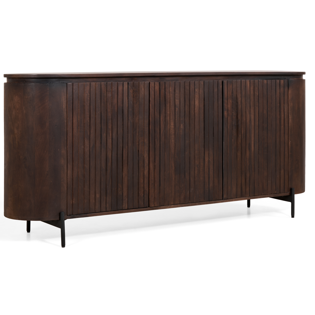 mokka dressoir donkerbruin 180cm