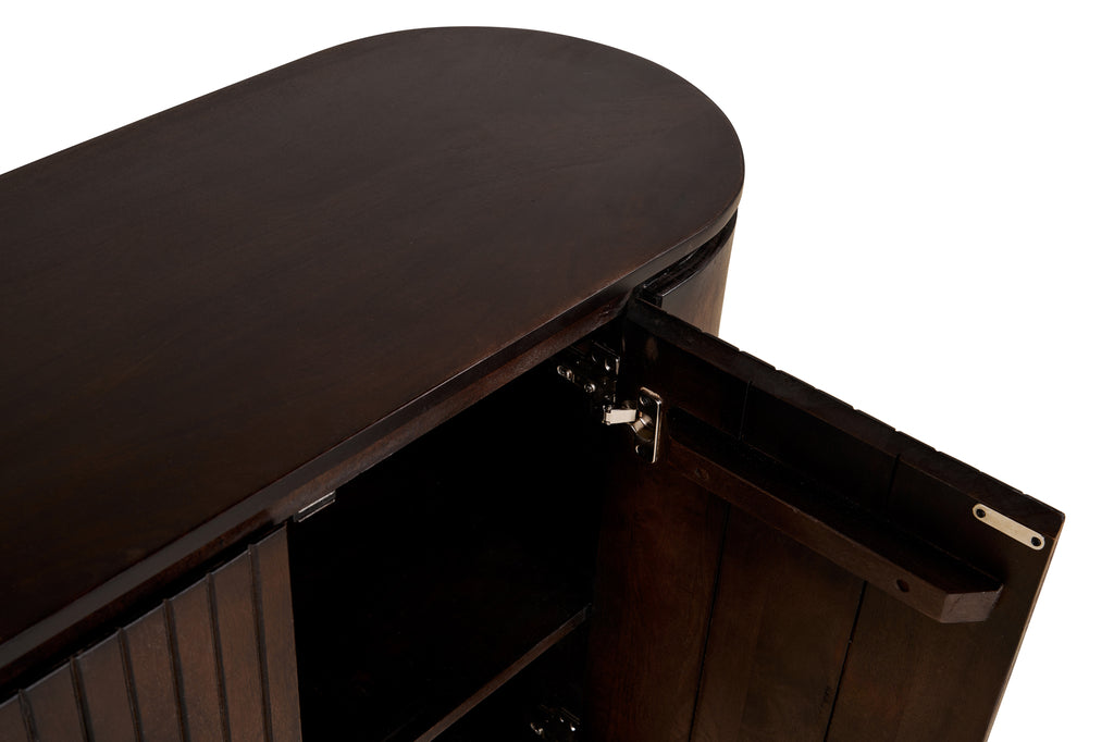 mokka dressoir donkerbruin 180cm