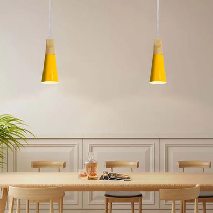 Plafondlamp Metaal En Hout Met E27 Fitting