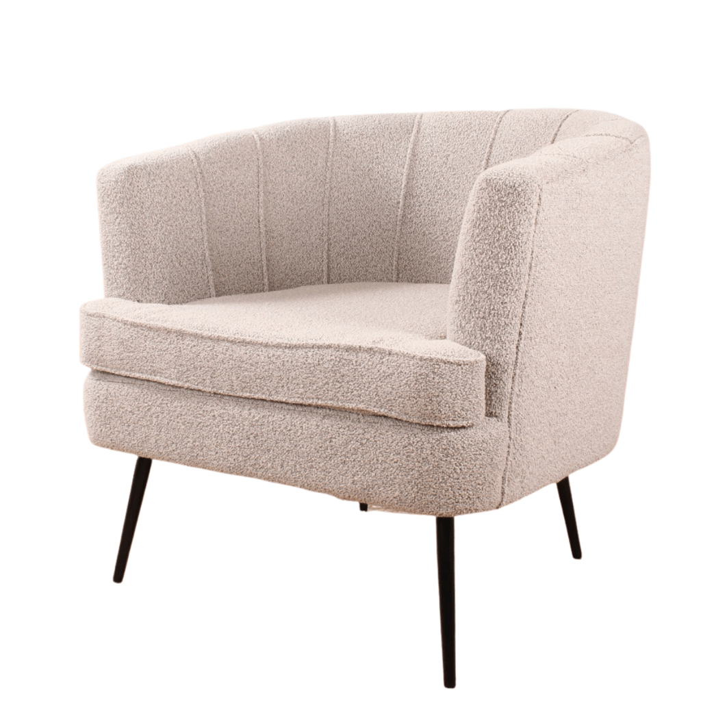 norah fauteuil bouclé beige