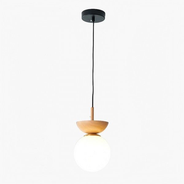 strakke scandinavische hanglamp van halfhout voor een moderne uitstraling