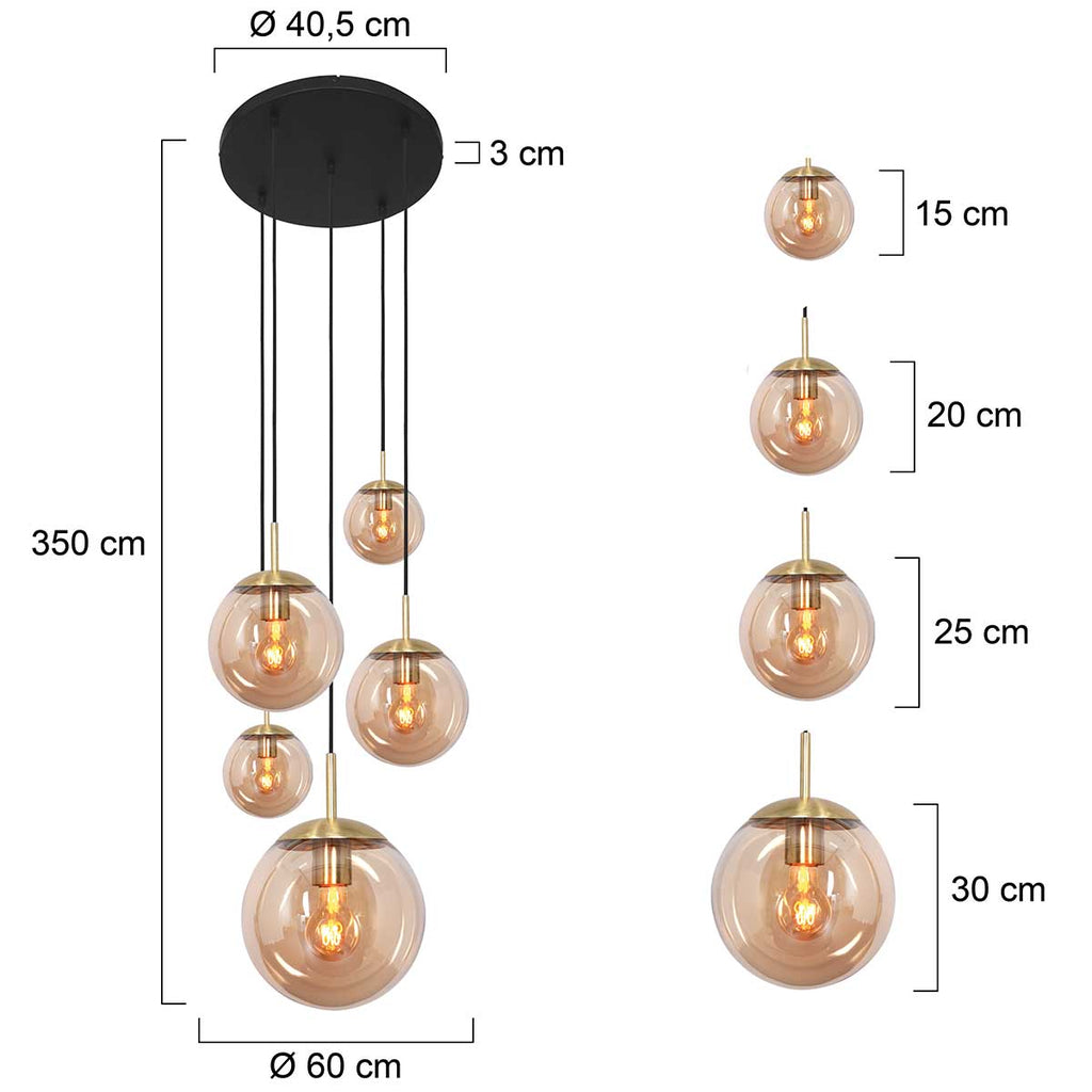 plafondlamp bollique 2730me messing