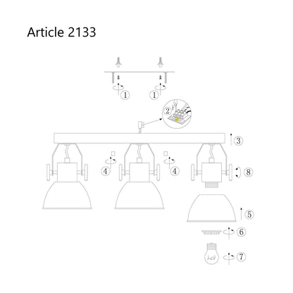 Plafondlamp Gearwood 2133A Antraciet