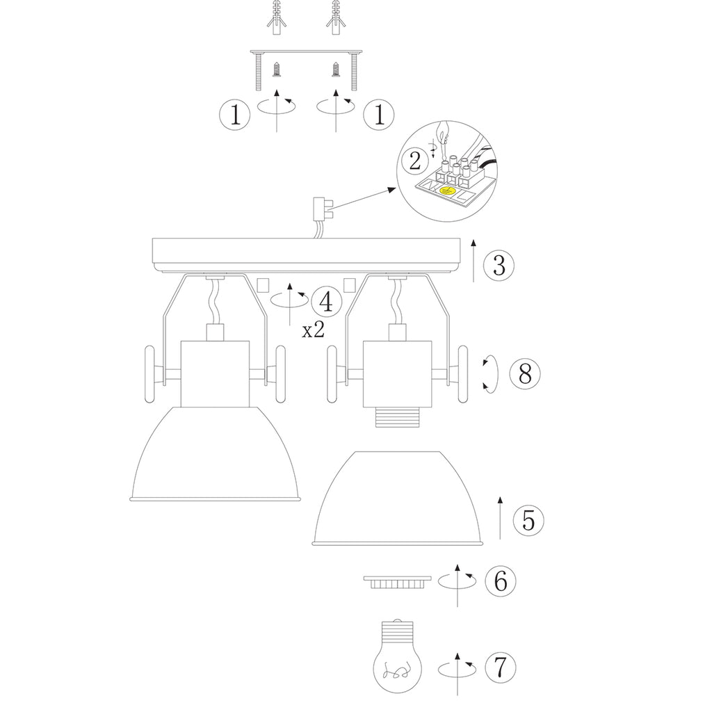 plafondlamp gearwood 7969a antraciet