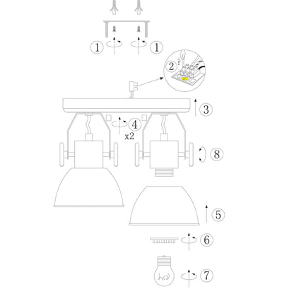 Plafondlamp Gearwood 7969GR Grijs