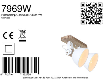 Plafondlamp Gearwood 7969W Wit