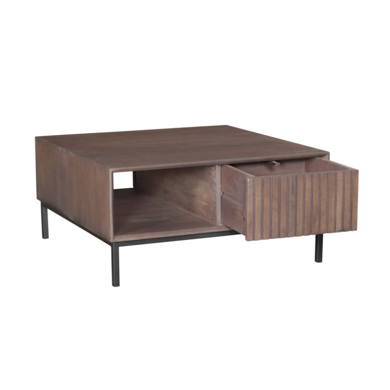 coffee table madison walnut | 80x80 cm