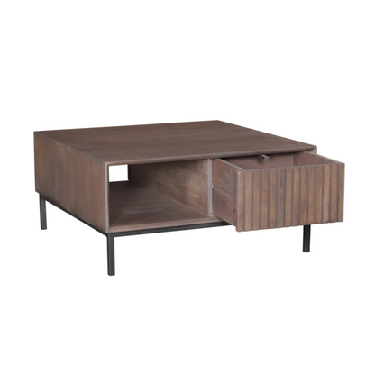 Coffee table Madison Walnut | 80x80 cm