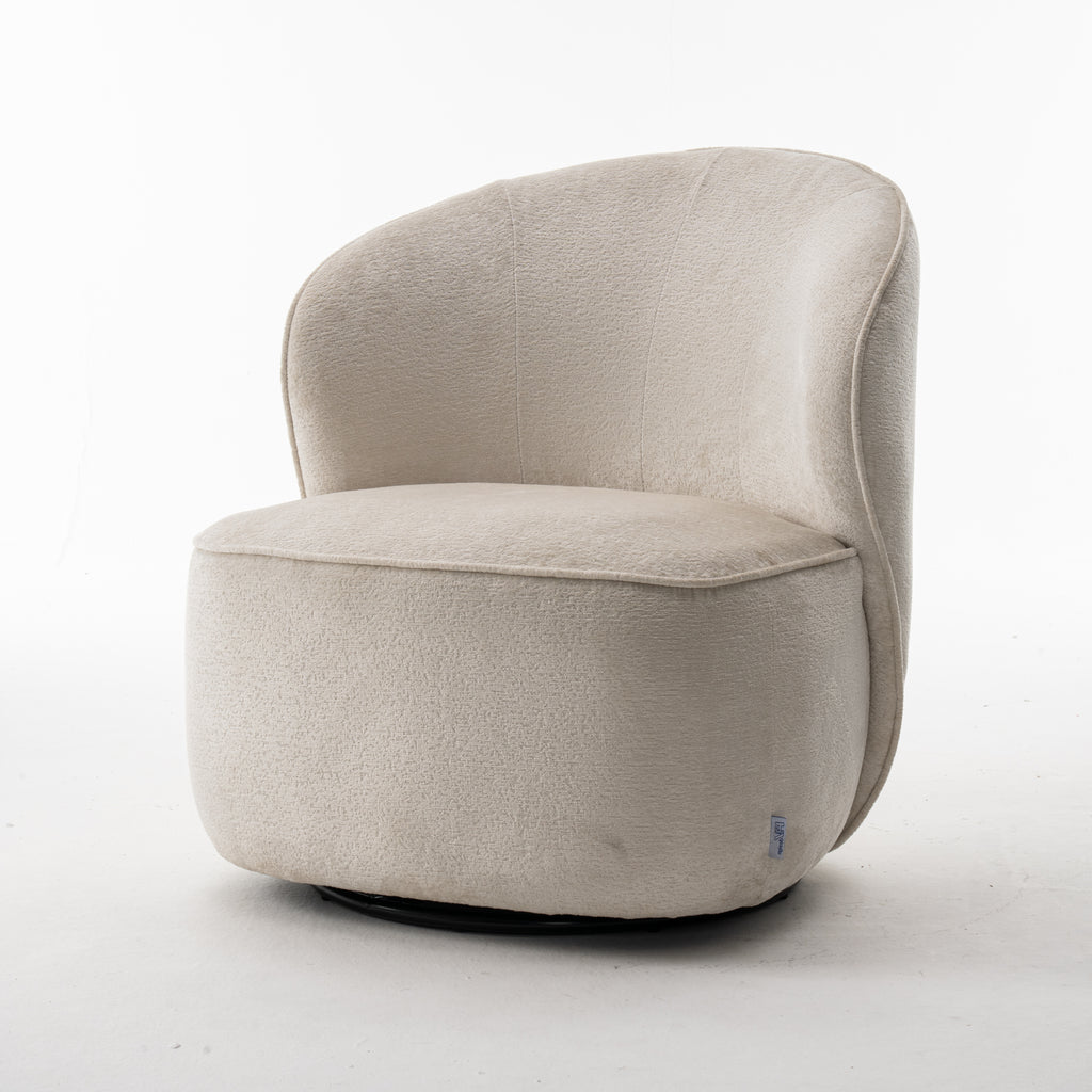 sammy draaifauteuil stof loris #01 crème