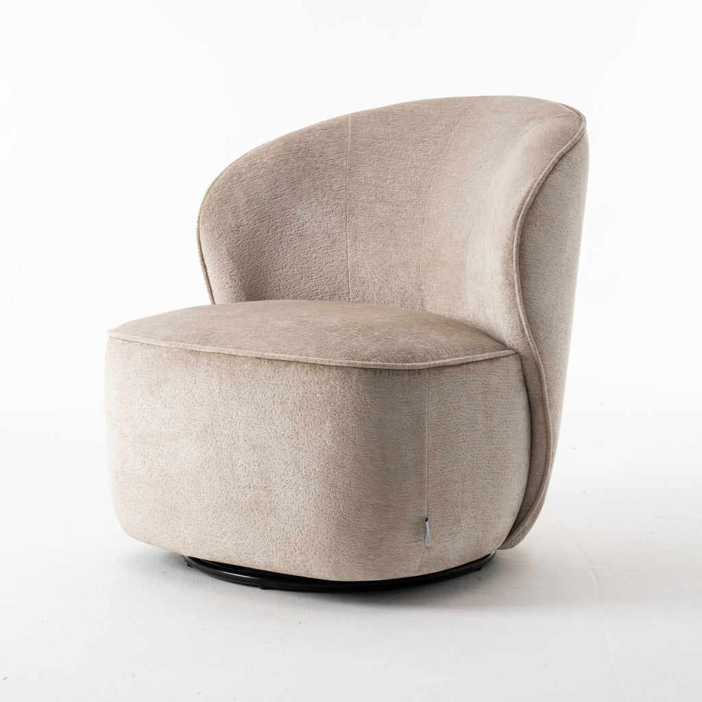 sammy draaifauteuil stof loris #05 beige