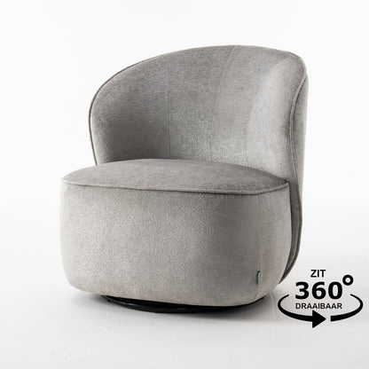 Sammy Draaifauteuil Stof Loris #08 Grijs