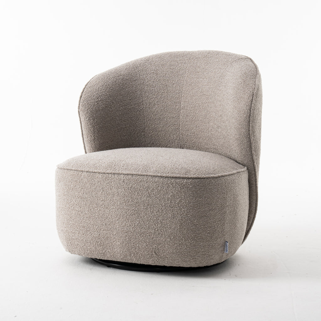 sammy draaifauteuil stof teddy #01 natuurlijk