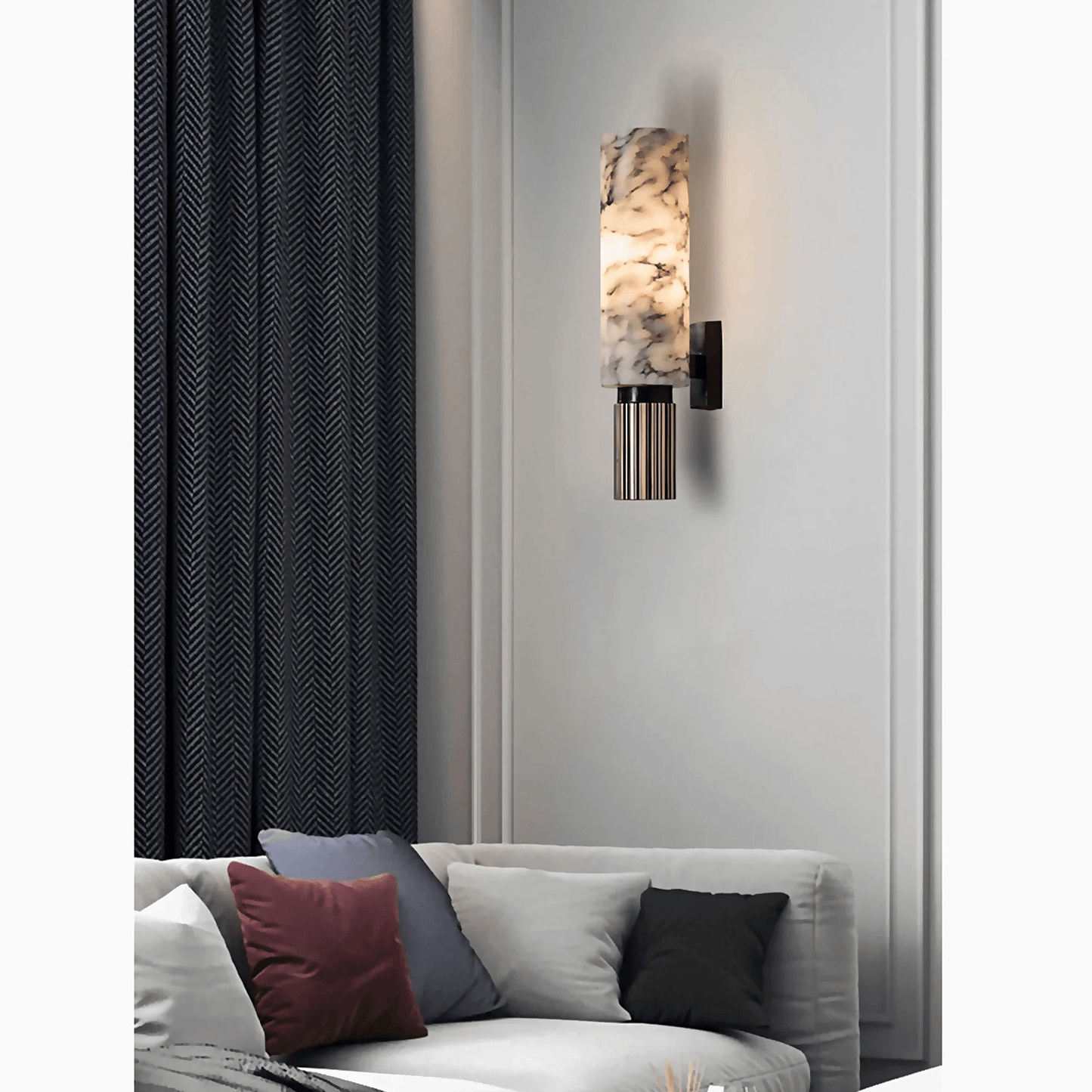 elegante marmeren wandlamp voor een luxe sfeer