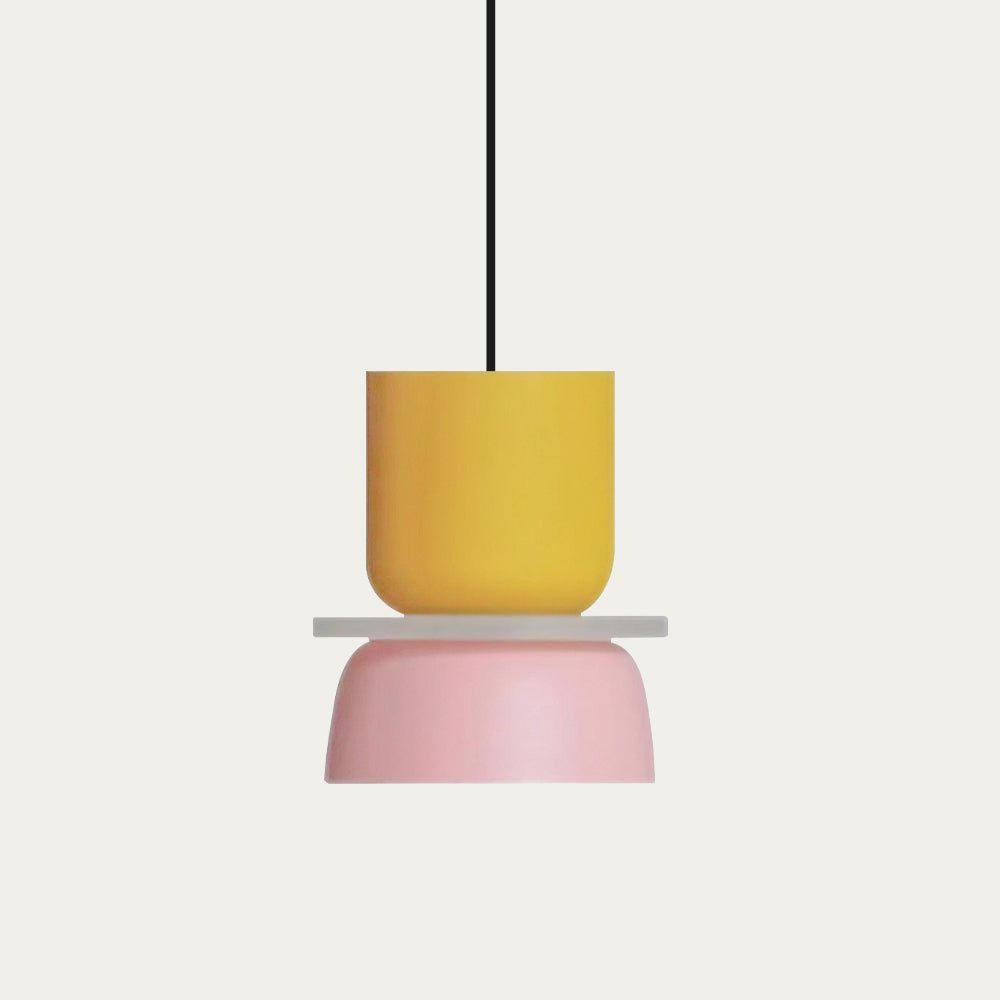 dulcy scandinavische hanglamp met kleurblokstijl