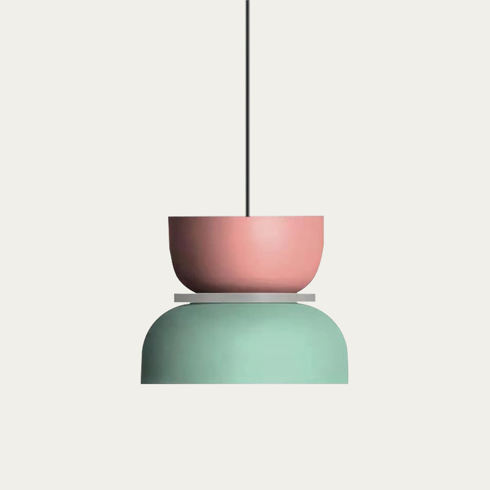 dulcy scandinavische hanglamp met kleurblokstijl