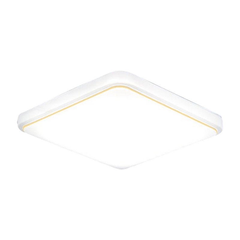plafondlamp led vierkant in hal of keuken gemonteerd