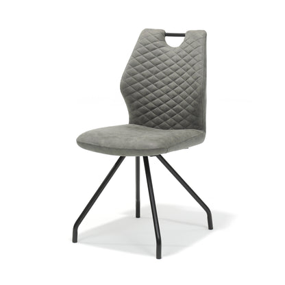 Chair Carlos zwart Stof Soft Steel