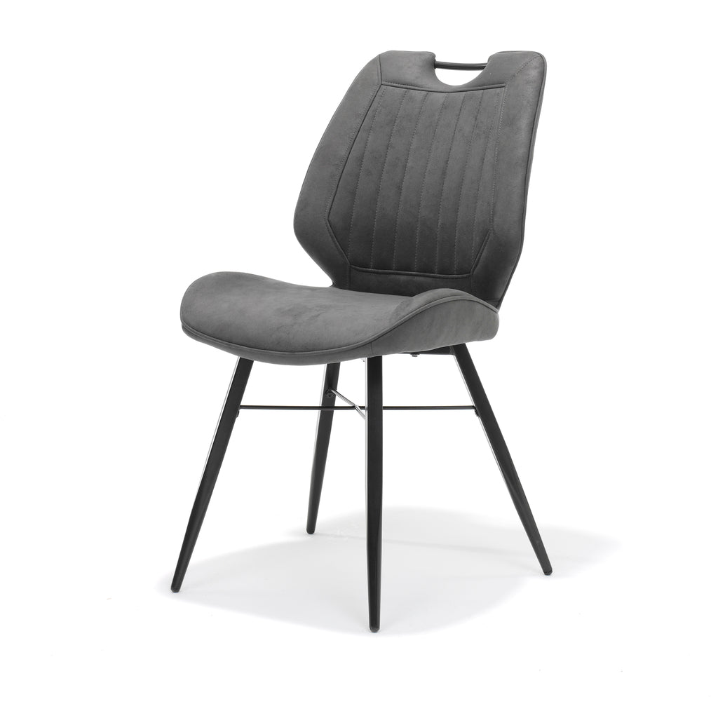 chair quattro black fabric soft anthracite