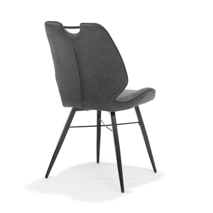 Chair Quattro black fabric Soft Anthracite