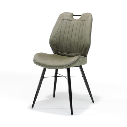 Chair Quattro black fabric Soft Green