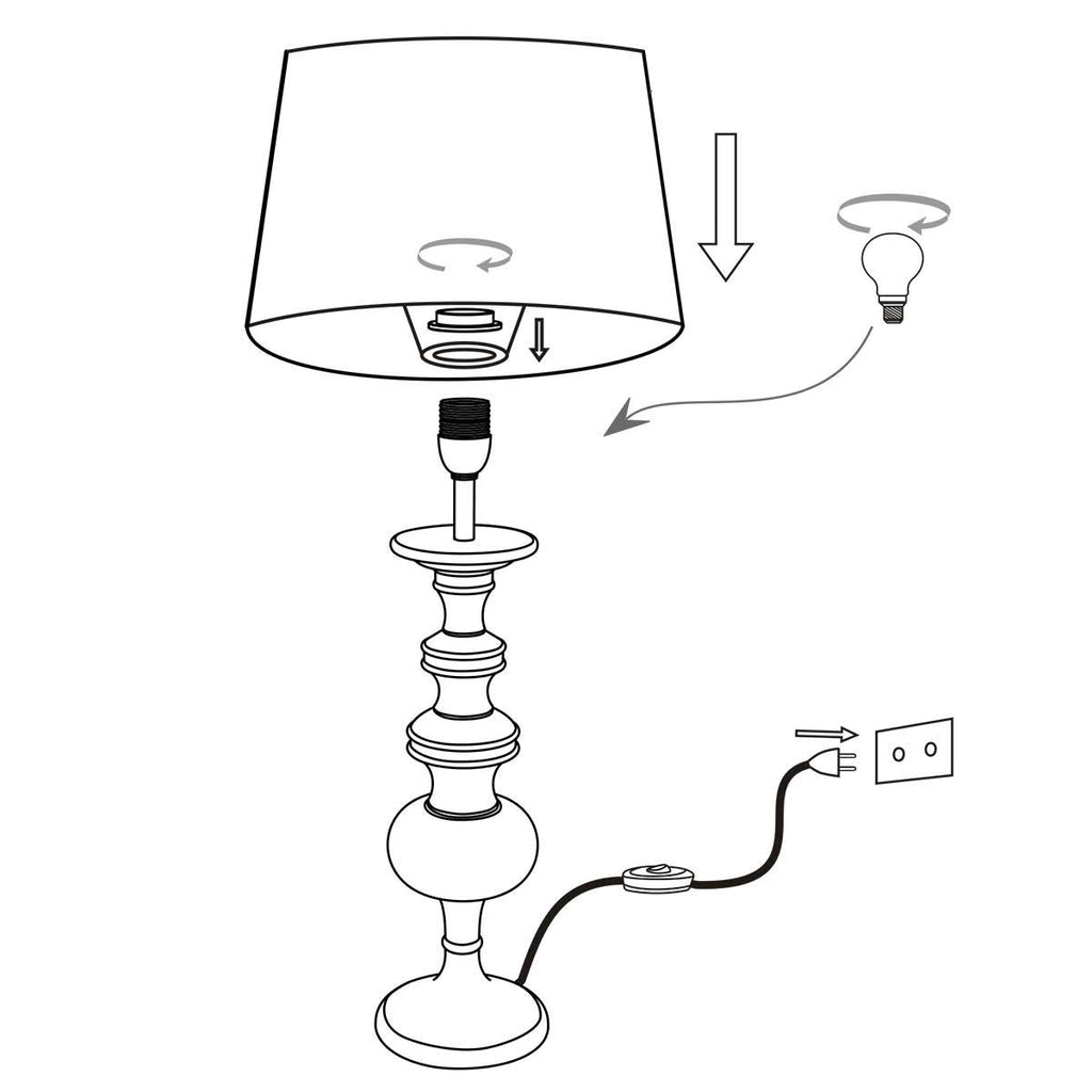 tafellamp lyons 3486zw zwart