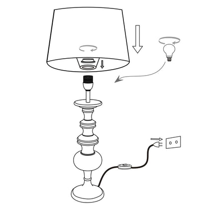 Tafellamp Lyons 3486ZW Zwart