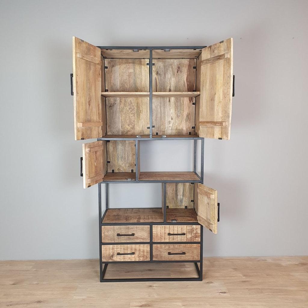 shelf unit denver | mango wood and steel | 90 cm