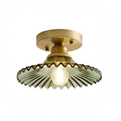 Retro Ribbelige Helder Glazen Plafondlamp