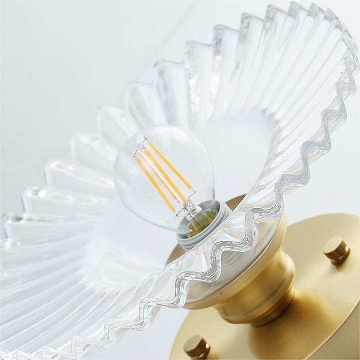 retro ribbelige helder glazen plafondlamp