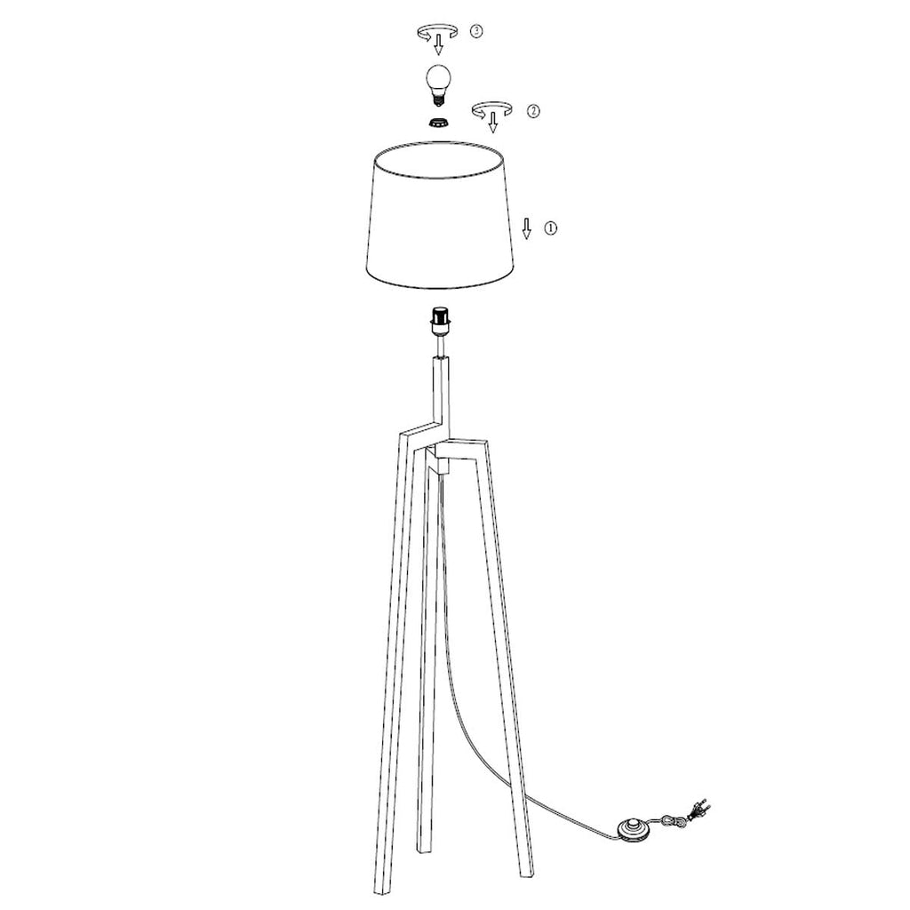 vloerlamp sabi 3408be zonder kap