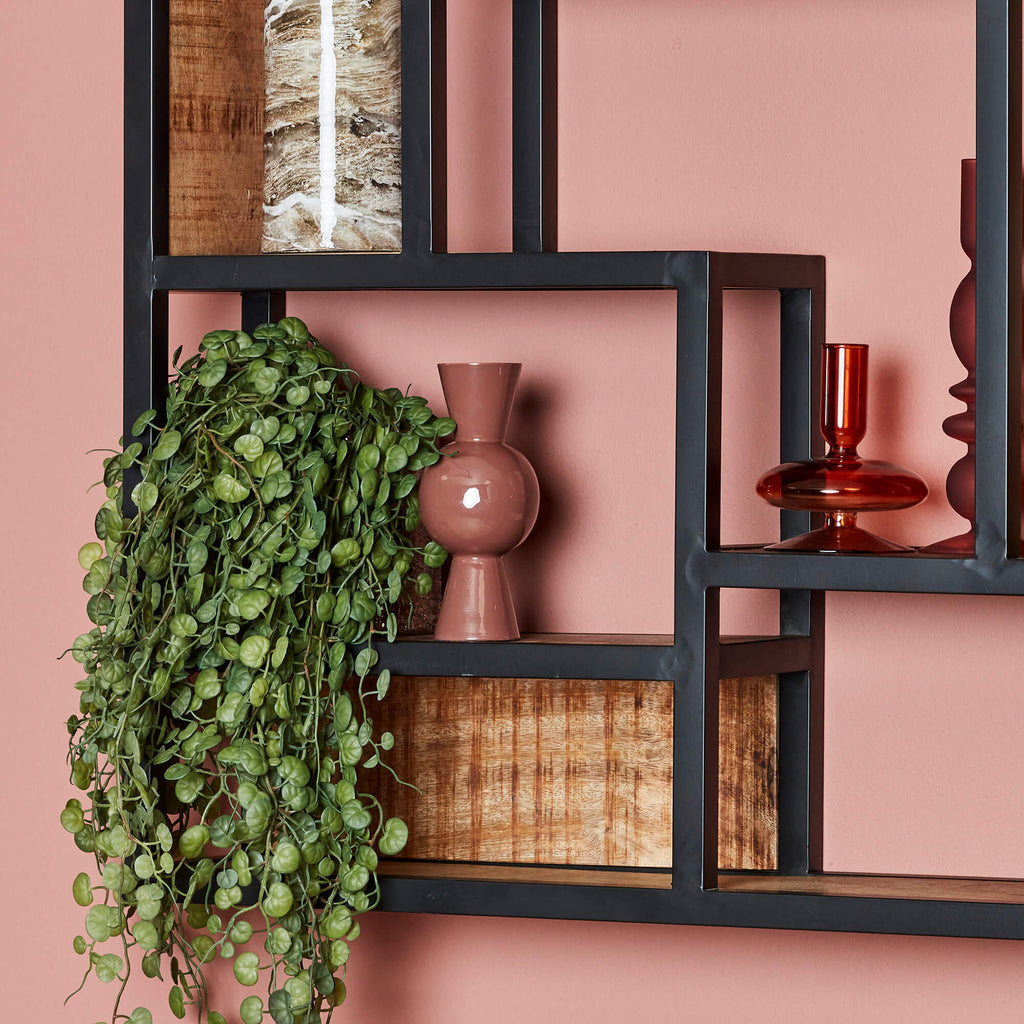 square wall shelf | mango wood