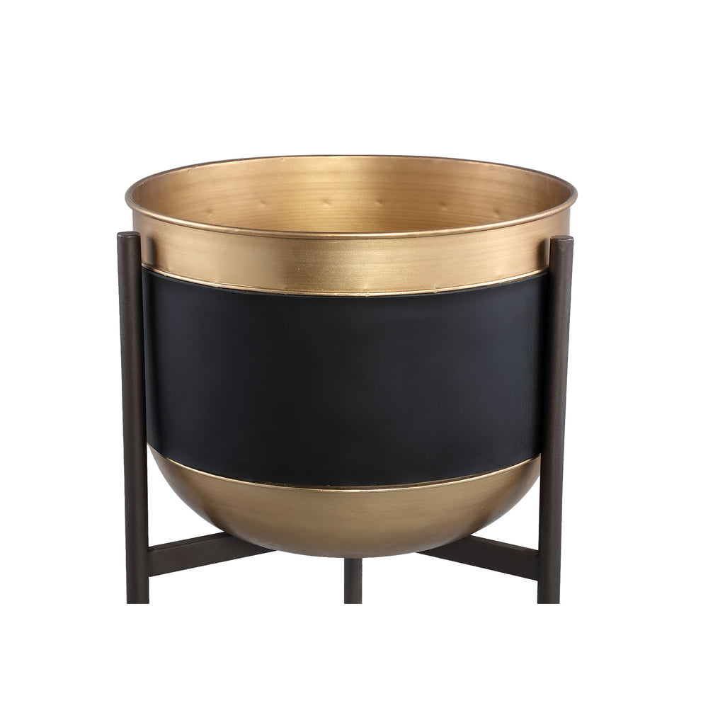 wilno gold ijzeren pot met pu-leer sv3.