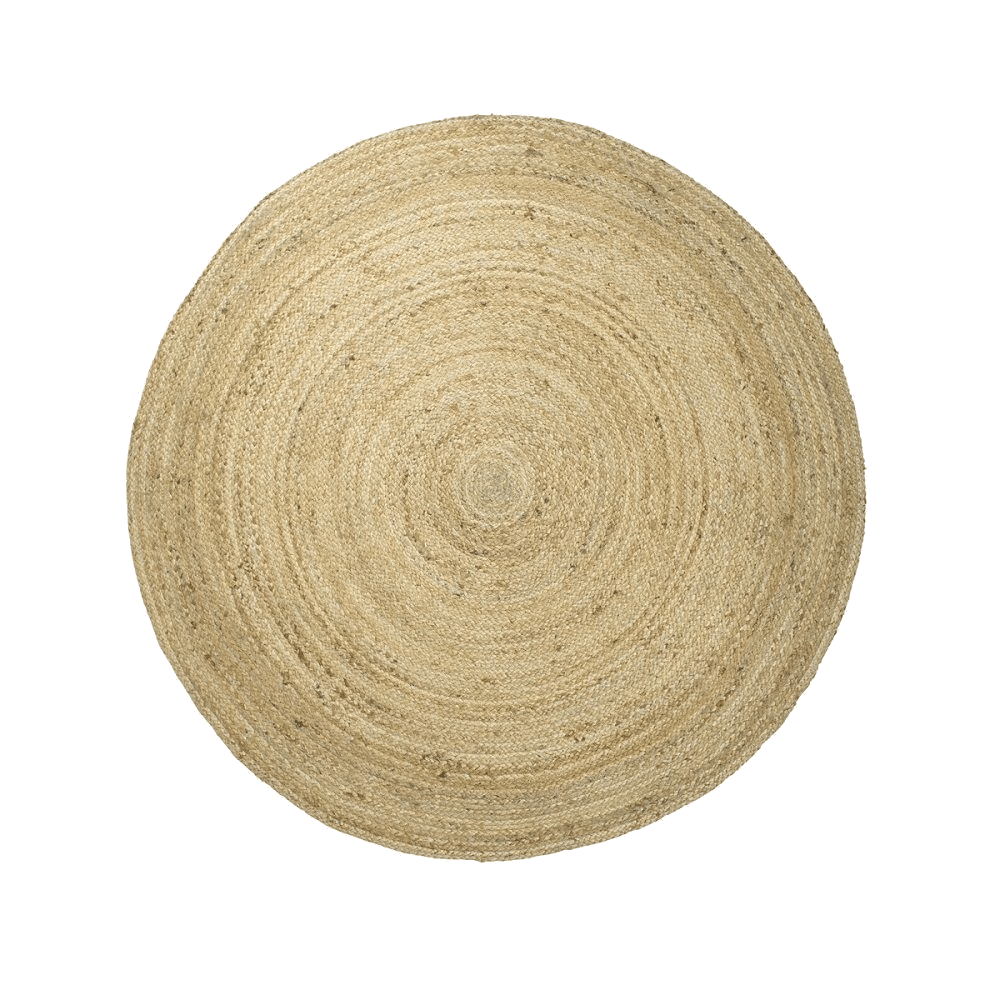 jute rug round 300cm natural