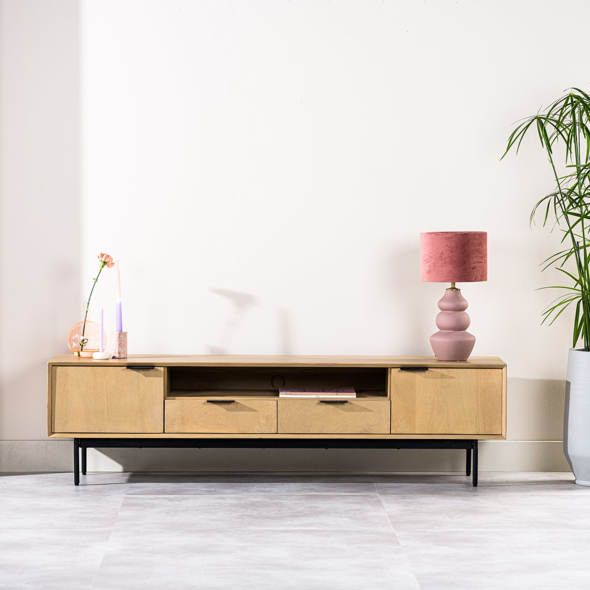 tv-meubel 2d, 170 cm, b180 naturel