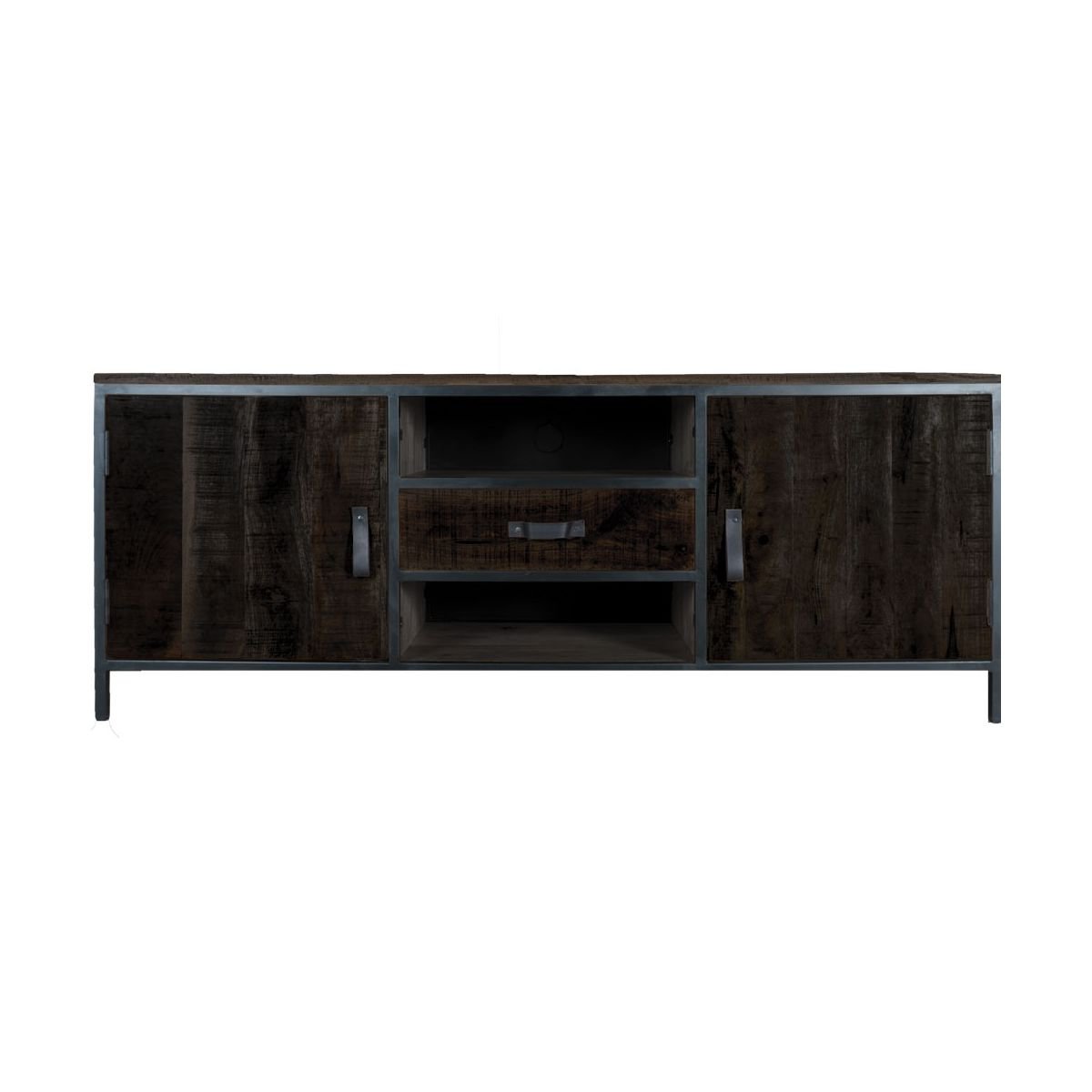 tv dressoir luuk zwart mangohout 160 cm