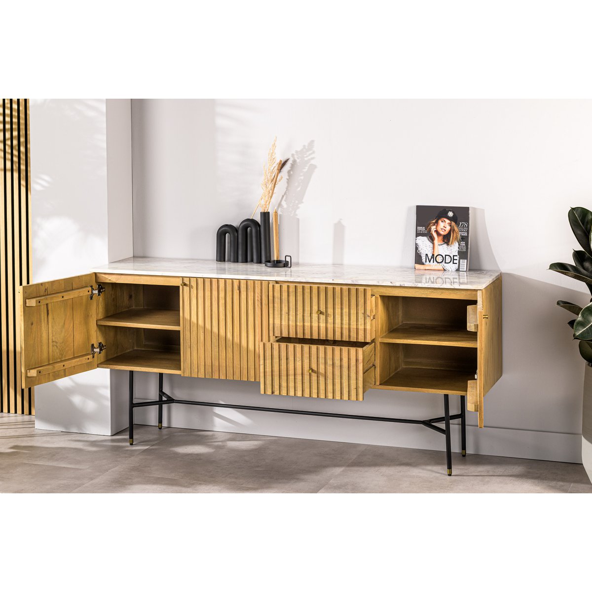 dressoir, 175 cm, b180 naturel