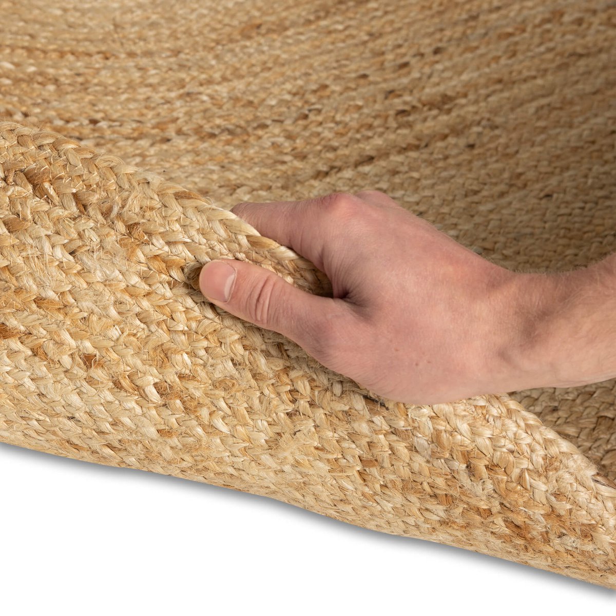 jute rug oval natural 160x230cm