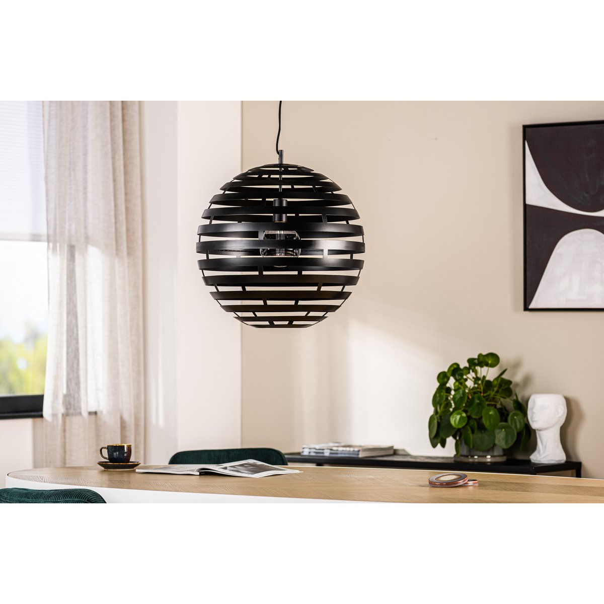 hanglamp, 50 cm, h340 zwart